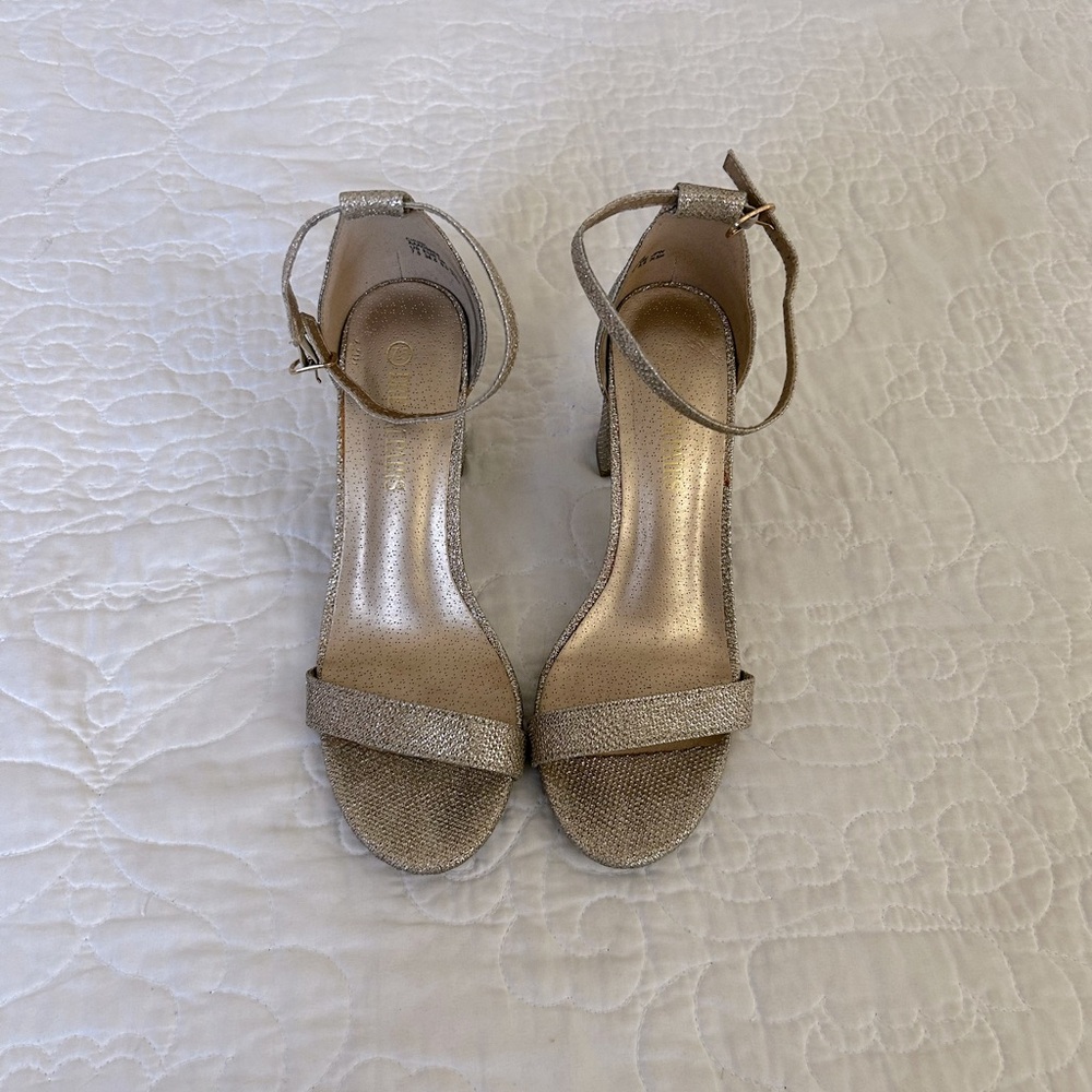 Sparkly Gold Heels